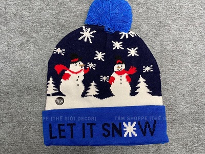 Nón Noel vải len có Led chớp nháy [Co giãn - Nhiều kiểu] NON-X-11